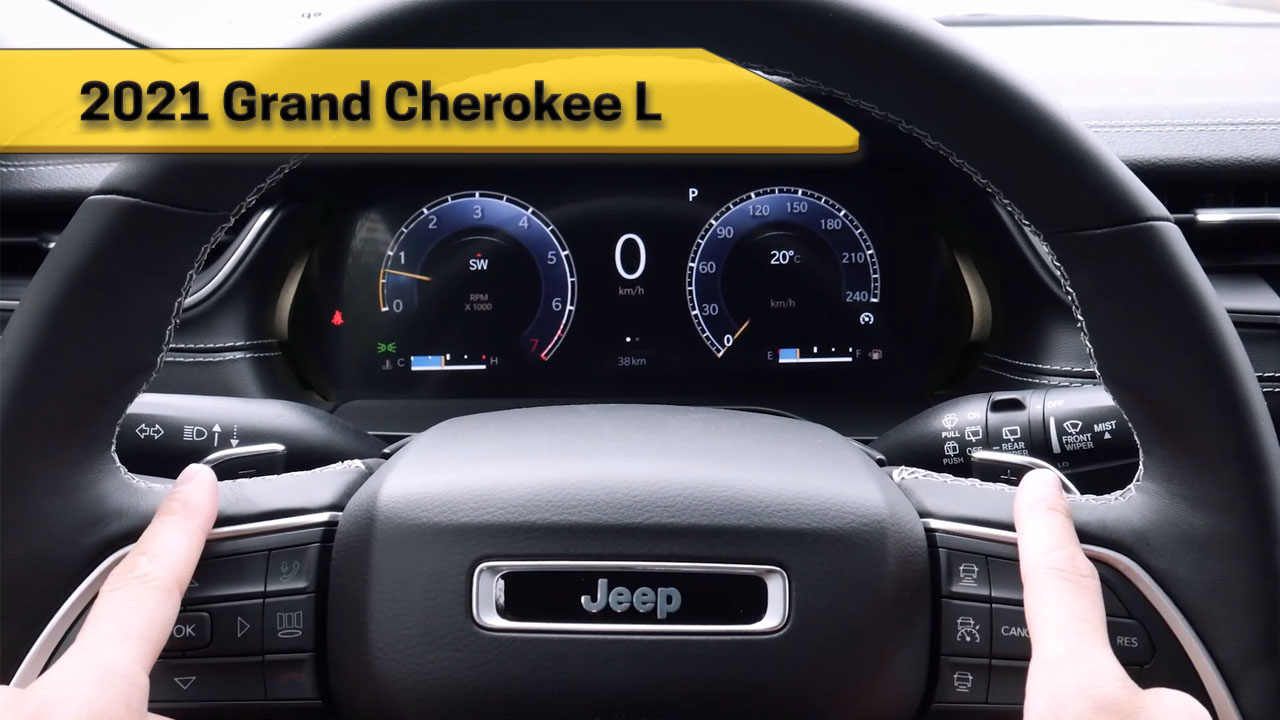 2021 jeep grand cherokee steering wheel - 2021 jeep grand cherokee instrument cluster - jeep cluster - jeep grand cherokee dash screen