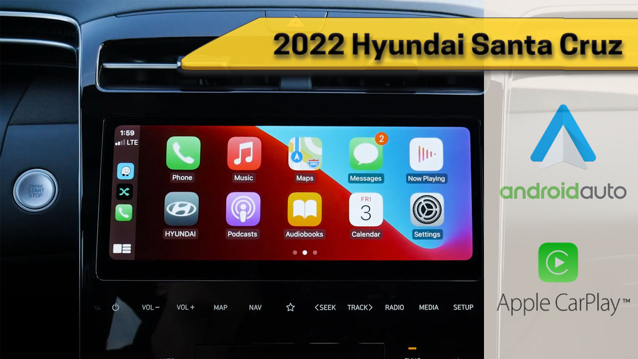 2022 Hyundai Santa Cruz media screen - santa cruz android auto - santa cruz apple car play - santa cruz media screen