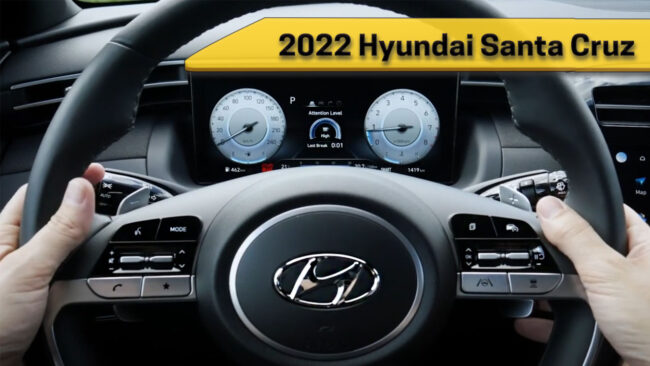 2022 Hyundai Santa Cruz steering wheel and instrument cluster - santa cruz steering wheel - santa cruz instrument cluster