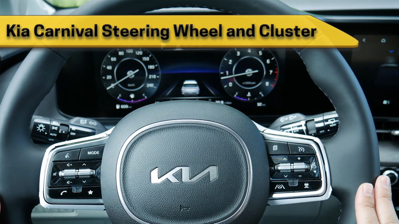 2022 kia carnival steering wheel - 2022 kia carnival cluster screen - kia carnival cluster - kia carnival steering wheel buttons